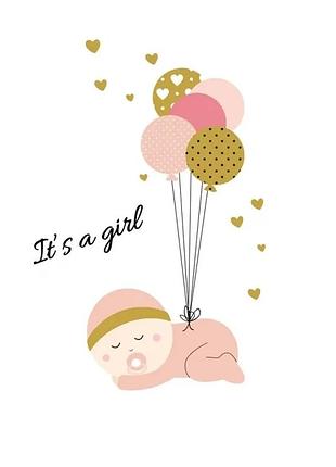 Постер в рамці полотно 30х40 см it is girl (528916)