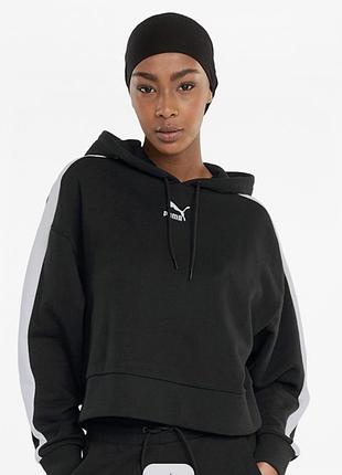 Жіноча спортивна кофта puma 531621 01 iconic t7 укорочене худі