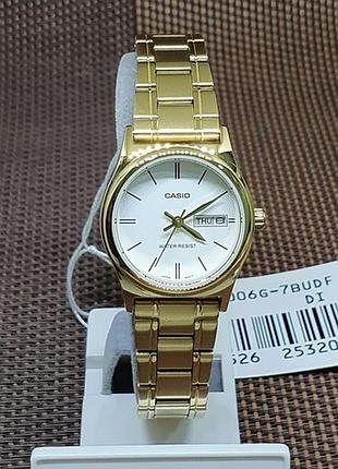 Casio ltp-v006g-7b — жіночий кварцовий годинник, сталевий браслет, wr 30 м