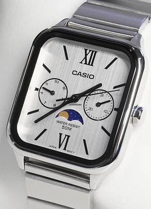 Casio mtp-m305d-7a2 — чоловічий кварцовий годинник, сталевий браслет, wr 30 м