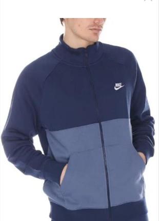 Мужская флисовая зип-кофта nike club fleece (bv3017-412) на молнии / олимпийка xxl (3xl)