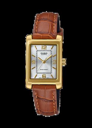 Casio ltp-1234gll-7a — жіночий кварцовий годинник, шкіряний ремінець, wr 30 м