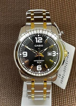 Casio mtp-1314sg-1a — чоловічий кварцовий годинник, сталевий браслет, wr 50 м