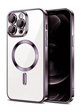 Чохол magsafe для iphone 16 pro max матовий пластик фіолетовий (666061)