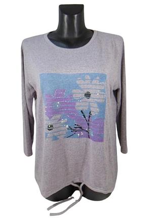 Женский пуловер l-xl серый rbossi 1492
