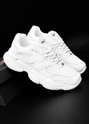 New balance 9060 білі кросівки унісекс | жіночі, чоловічі та підліткові | нова колекція 36–45 мужские-женские-подростковые белые нюбеленс новый хит