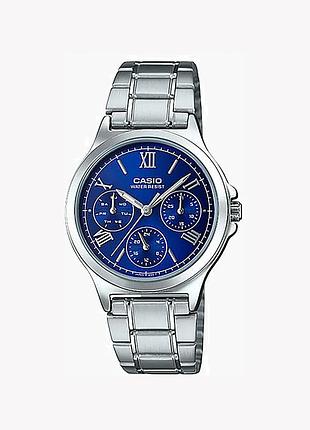 Casio ltp-v300d-2a2 — жіночий кварцовий годинник, сталевий браслет, wr 50 м