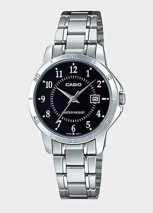 Casio ltp-v004d-1b — жіночий кварцовий годинник, сталевий браслет, wr 30 м