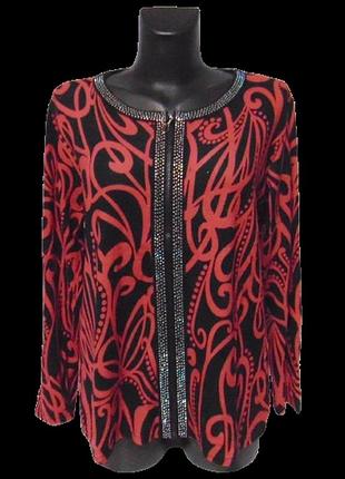 Кофта на блискавці rbossi 1349 l-xl чорна з червоним