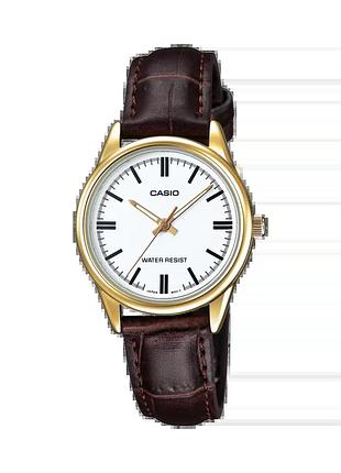 Casio ltp-v005gl-7a — жіночий кварцовий годинник, шкіряний ремінець, wr 30 м