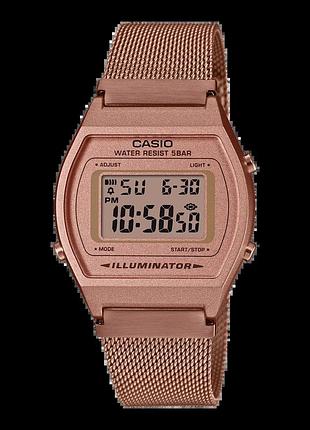 Casio vintage b640wmr-5a — наручний годинник унісекс, сталевий браслет, wr 50 м