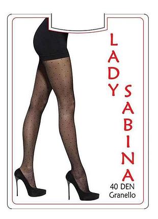 Колготы капроновые granello 40den (2р) (nero) тм lady sabina