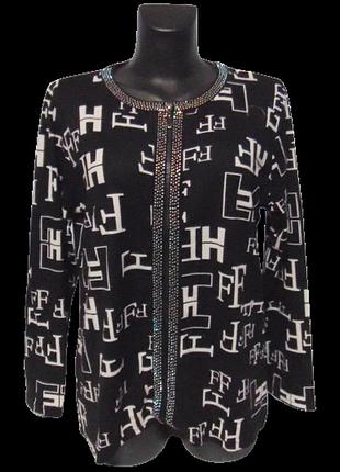 Кофта на молнии rbossi 1530 2xl-3xl черная