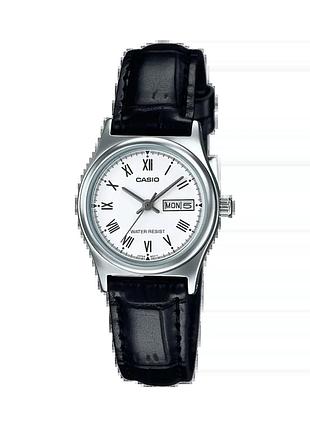 Casio ltp-v006l-7b — жіночий кварцовий годинник, шкіряний ремінець, wr 30 м
