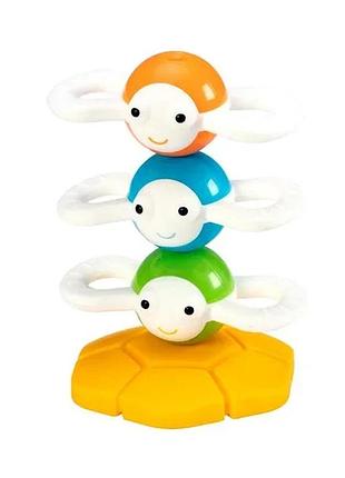 Магнітна пірамідка fat brain toys силіконова 10х11х20 см різнокольорова (701175)