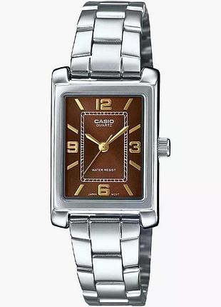 Casio ltp-1234dd-5a — жіночий кварцовий годинник, сталевий браслет, wr 30 м