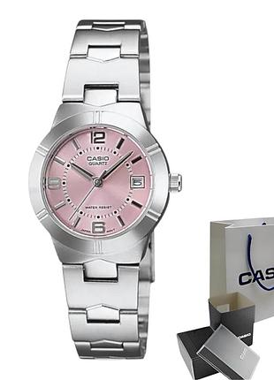 Casio ltp-1241d-4a — жіночий кварцовий годинник, сталевий браслет, wr 30 м
