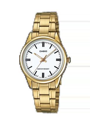 Casio ltp-v005g-7a — жіночий кварцовий годинник, сталевий браслет, wr 30 м