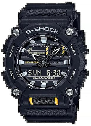 Casio g-shock ga-900-1a — чоловічий комбінований годинник, полімерний ремінець, wr 200 м