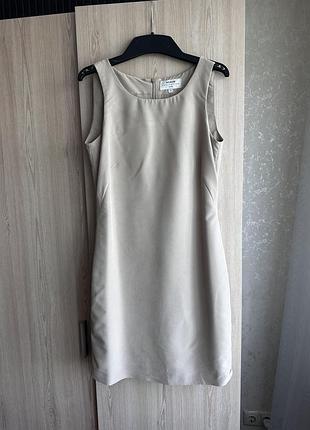 Бежева сукня футляр h&m оригінал розмір 34 xs s пісочна сукня модал з підкладкою