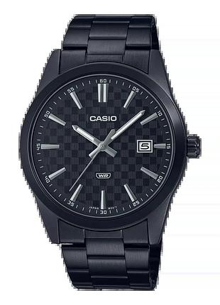 Casio mtp-vd03b-1a — чоловічий кварцовий годинник, сталевий браслет, wr 30 м