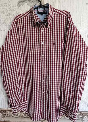Чоловіча сорочка tommy hilfiger в клітинку (розмір xl) — стан нової