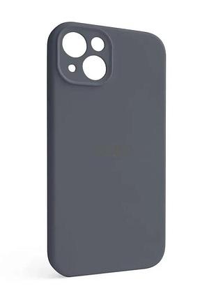 Чохол силиконовий для apple iphone 13 15 закрита камера сірий (664064)