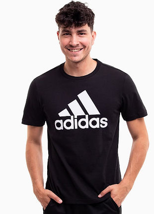 Футболка adidas essentials single big logo - черный код продукта: ic9347