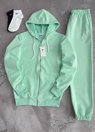Спортивный костюм nike унисека мятный/свет зеленый на весна/лето/осень s / m / l / xl / xxl