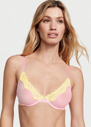 Сітчастий бюстгальтер із мереживним оздобленням victoria's secret