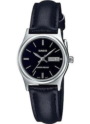 Casio ltp-v006l-1b2 — жіночий кварцовий годинник, шкіряний ремінець, wr 30 м