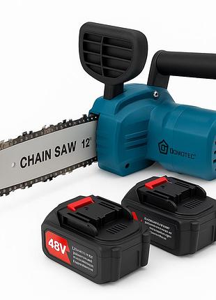 Пила для обрезки деревьев складная domotec chain saw 12" (30см), электрическая пила для сада и леса qe-86