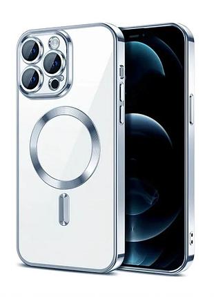Чохол magsafe для apple iphone 17 pro max матовий синій силікон пластик (666092)