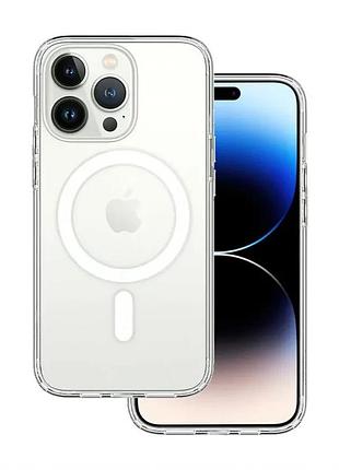 Чохол magsafe для apple iphone 13 pro пластиковий прозорий (665836)