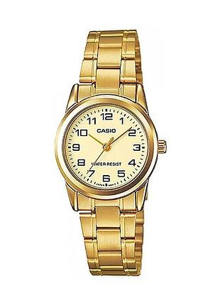 Casio ltp-v001g-9b — жіночий кварцовий годинник, сталевий браслет, wr 30 м