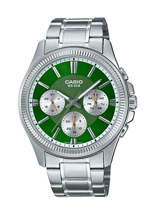 Casio mtp-1375d-3a — чоловічий кварцовий годинник, сталевий браслет, wr 50 м