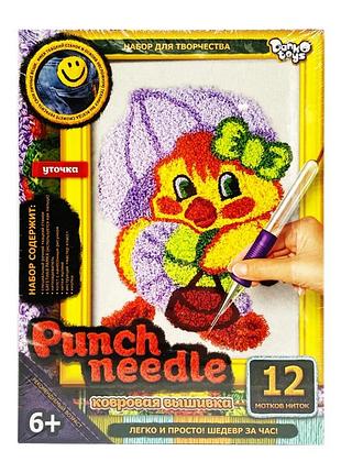 Набір для творчості danko toys punch needle килимкова вишивка 30х40 см утка (559534)