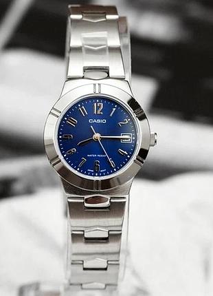 Casio ltp-1241d-2a2 — жіночий кварцовий годинник, сталевий браслет, wr 30 м