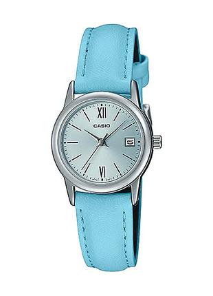 Casio ltp-v002l-2b3 — жіночий кварцовий годинник, шкіряний ремінець, wr 30 м