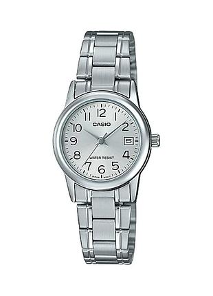 Casio ltp-v002d-7b — жіночий кварцовий годинник, сталевий браслет, wr 30 м