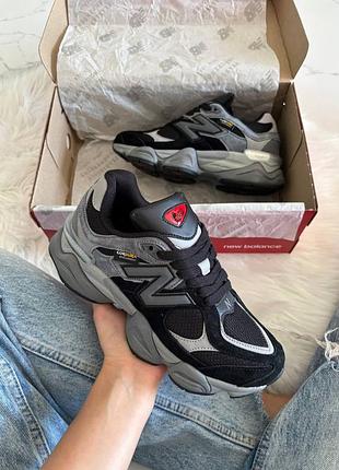 Кроссовки new balance 9060 black grey white cordura v2 💧 влагозащита 💧 арт 4092