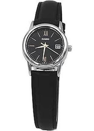 Casio ltp-v002l-1b3 — жіночий кварцовий годинник, шкіряний ремінець, wr 30 м