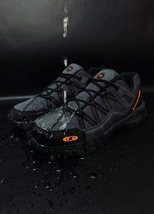 Salomon водостійкі тактичні кросівки сірі | чоловічі трекінгові outdoor кросівки | туризм, військові, полювання | 40–46 мужские тактичные кроссовки