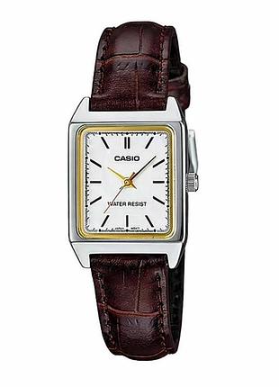 Casio ltp-v007l-7e2 — жіночий кварцовий годинник, шкіряний ремінець, wr 30 м