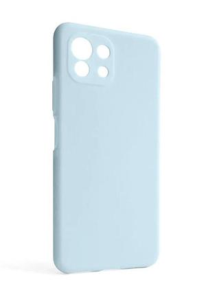 Силиконовый чехол для xiaomi mi 11 lite 4g голубой (665422)