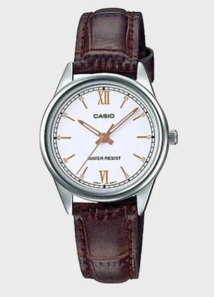 Casio ltp-v005l-7b3 — жіночий кварцовий годинник, шкіряний ремінець, wr 30 м
