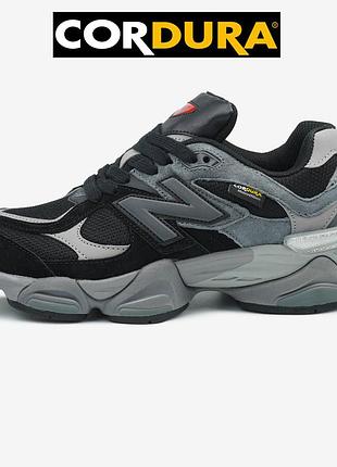 Кроссовки new balance 9060 black grey white cordura v2 💧 влагозащита 💧 арт 4092