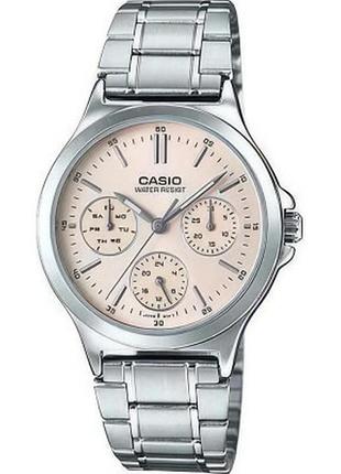 Casio ltp-v300d-4a — жіночий кварцовий годинник, сталевий браслет, wr 50 м