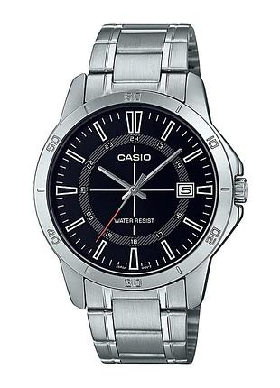 Casio mtp-v004d-1c — чоловічий кварцовий годинник, сталевий браслет, wr 30 м