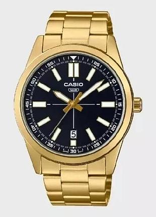Casio mtp-vd02g-1e — чоловічий кварцовий годинник, сталевий браслет, wr 50 м